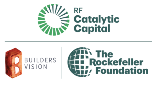 Logos of RF Catalytic Capital, Builders Vision, and The Rockefeller Foundation – FIMCON 2026 funding partners