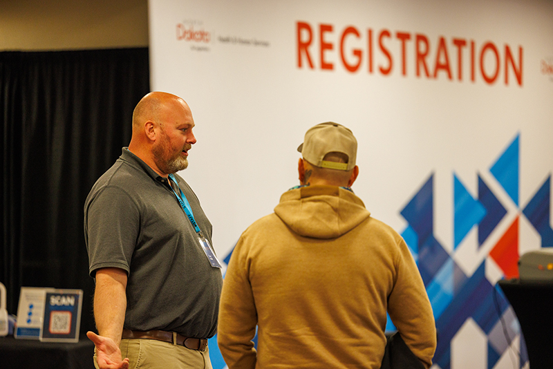 Checking into the conference