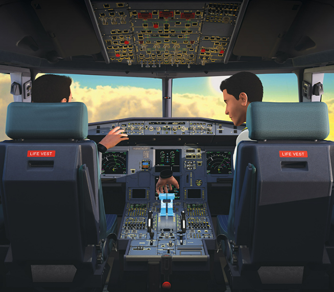 FMS Landing System  One Engine Taxi without APU - Virtual Reality Experience